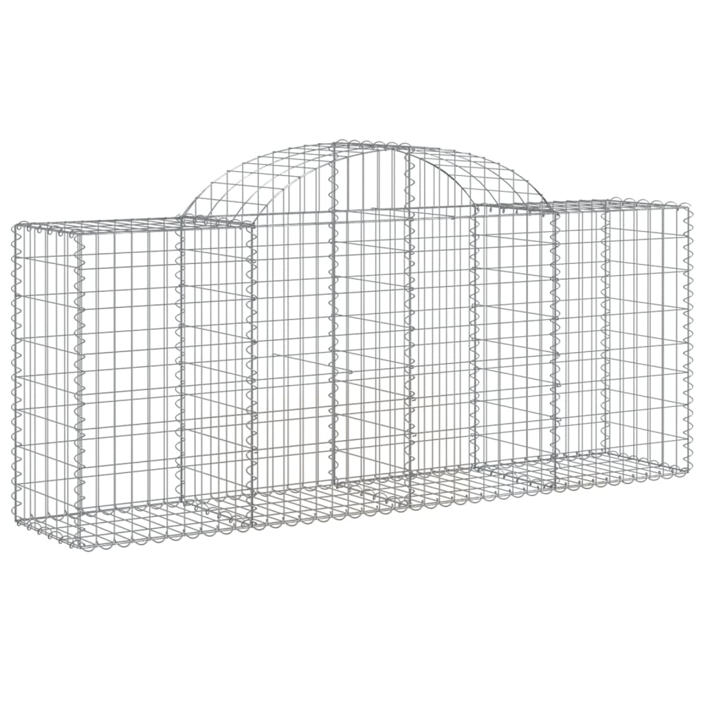 Schanskorf Gewelfd 200X50X80/100 Cm Gegalvaniseerd Ijzer 200 x 50 x 80/100 cm