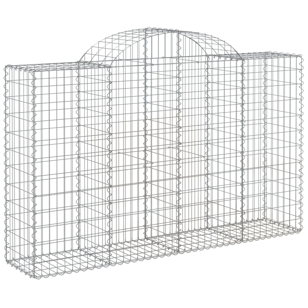 Schanskorf Gewelfd 200X50X120/140 Cm Gegalvaniseerd Ijzer 200 x 50 x 120/140 cm