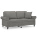 Tweezitsbank met kussens 140 cm stof donkergrijs