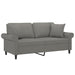 Tweezitsbank met kussens 140 cm stof donkergrijs