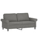 Tweezitsbank met kussens 140 cm stof donkergrijs