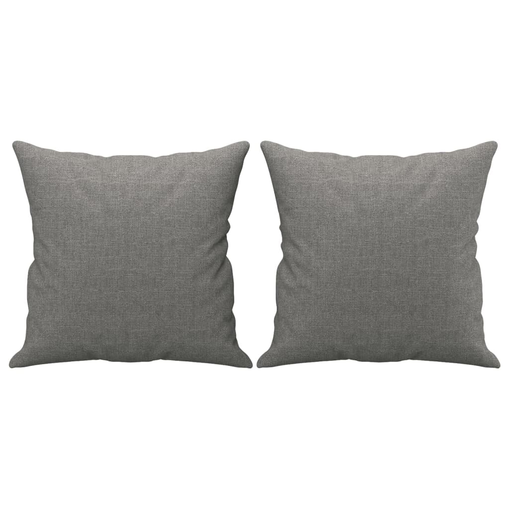 Tweezitsbank met kussens 140 cm stof donkergrijs