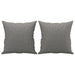 Tweezitsbank met kussens 140 cm stof donkergrijs