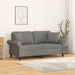 Tweezitsbank met kussens 140 cm stof donkergrijs