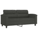 Tweezitsbank met kussens 140 cm microvezelstof donkergrijs