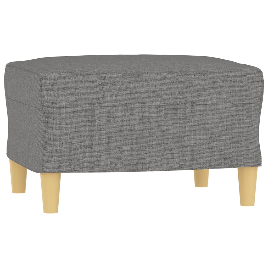 Fauteuil met voetenbank 60 cm stof donkergrijs