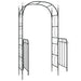Tuinboog met poort 108x45x235 cm staal zwart