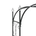 Tuinboog met poort 108x45x235 cm staal zwart