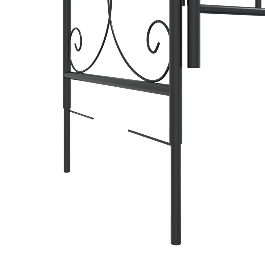 Tuinboog met poort 108x45x235 cm staal zwart