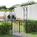 Tuinboog met poort 108x45x235 cm staal zwart