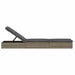 Ligbed met kussen 1 st 201x55x62 cm poly rattan grijs