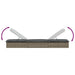 Ligbed met kussen 1 st 201x55x62 cm poly rattan grijs