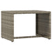 Ligbed met tafel 1 st poly rattan grijs