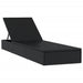 Ligbed met tafel 1 st poly rattan zwart