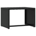 Ligbed met tafel 1 st poly rattan zwart