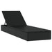 Ligbedden 2 st met tafel poly rattan zwart