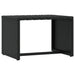 Ligbedden 2 st met tafel poly rattan zwart