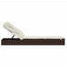 Ligbed met inklapbaar dak 213x63x97 cm poly rattan bruin