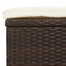 Ligbed met inklapbaar dak 213x63x97 cm poly rattan bruin
