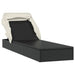 Ligbed met inklapbaar dak 213x63x97 cm poly rattan zwart