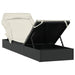 Ligbed met inklapbaar dak 213x63x97 cm poly rattan zwart