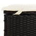 Ligbed met inklapbaar dak 213x63x97 cm poly rattan zwart