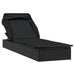 Ligbed met inklapbaar dak 213x63x97 cm poly rattan zwart