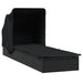 Ligbed met inklapbaar dak 213x63x97 cm poly rattan zwart