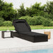 Ligbed met inklapbaar dak 213x63x97 cm poly rattan zwart