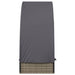 Ligbed met rond dak 211x57x140 cm poly rattan grijs