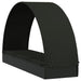 Ligbed met rond dak 211x57x140 cm poly rattan zwart