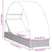 Ligbed met rond dak 211x57x140 cm poly rattan zwart