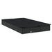 Ligbed met kussens 2-persoons poly rattan zwart