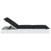 Ligbed met kussens 2-persoons poly rattan wit