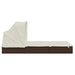 Ligbed 2-persoons met dak 213x118x97 cm poly rattan bruin