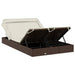 Ligbed 2-persoons met dak 213x118x97 cm poly rattan bruin