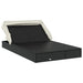 Ligbed 2-persoons met dak 213x118x97 cm poly rattan zwart