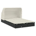 Ligbed 2-persoons met dak 213x118x97 cm poly rattan zwart