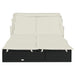 Ligbed 2-persoons met dak 213x118x97 cm poly rattan zwart