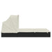 Ligbed 2-persoons met dak 213x118x97 cm poly rattan zwart
