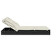 Ligbed 2-persoons met dak 213x118x97 cm poly rattan zwart