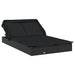 Ligbed 2-persoons met dak 213x118x97 cm poly rattan zwart