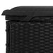 Ligbed 2-persoons met dak 213x118x97 cm poly rattan zwart