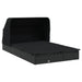 Ligbed 2-persoons met dak 213x118x97 cm poly rattan zwart