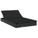 Ligbed 2-persoons met dak 213x118x97 cm poly rattan zwart