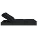 Ligbed 2-persoons met dak 213x118x97 cm poly rattan zwart