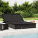 Ligbed 2-persoons met dak 213x118x97 cm poly rattan zwart