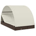 Ligbed 2-persoons met rond dak 211x112x140 cm poly rattan bruin