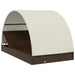 Ligbed 2-persoons met rond dak 211x112x140 cm poly rattan bruin