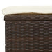 Ligbed 2-persoons met rond dak 211x112x140 cm poly rattan bruin